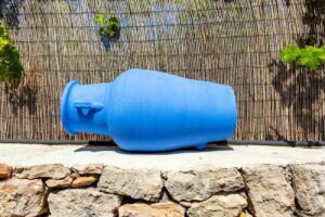 Luxury villa in Morna Valley, Santa Eulalia with 5 bedrooms, pool, Balinese bed, lush garden, and fruit trees, ideal for long-term rental in Ibiza.