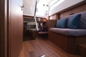 Elegant master cabin with premium finishes on Cayman 400WA yacht