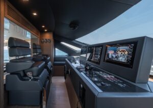 Full beam master cabin suite on AB 80 luxury motor yacht with ensuite bathroom