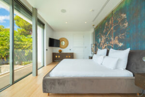 Luxury master bathroom with freestanding tub in Ibiza premium property
