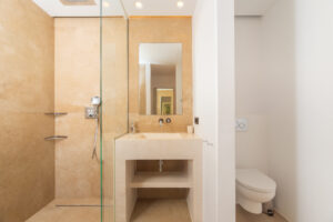 11. Master bedroom suite with king bed and sea views in Cap Martinet luxury villa